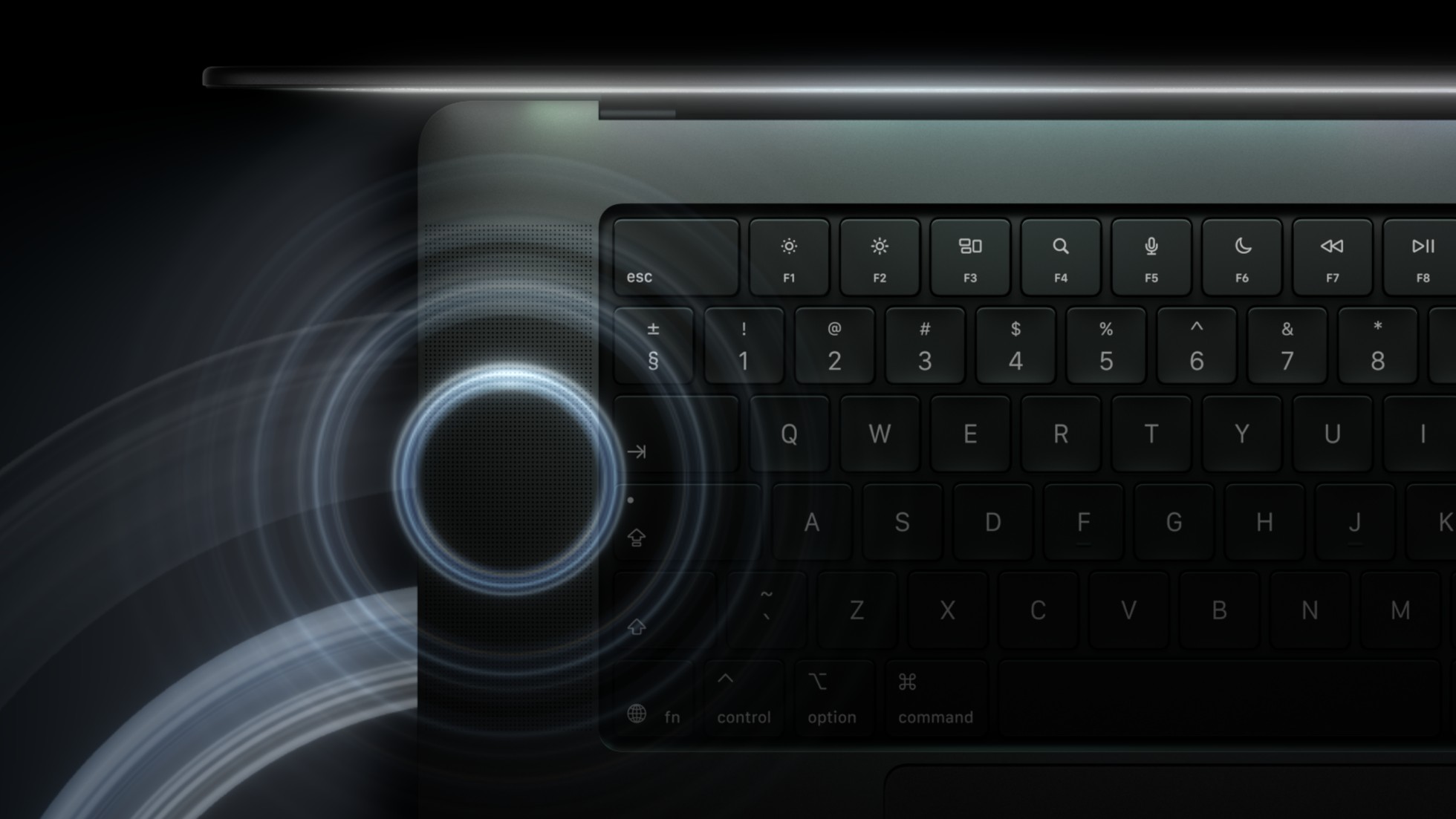 Het nieuwe zesspeakersysteem van de MacBook Pro met PROLED XDR-display