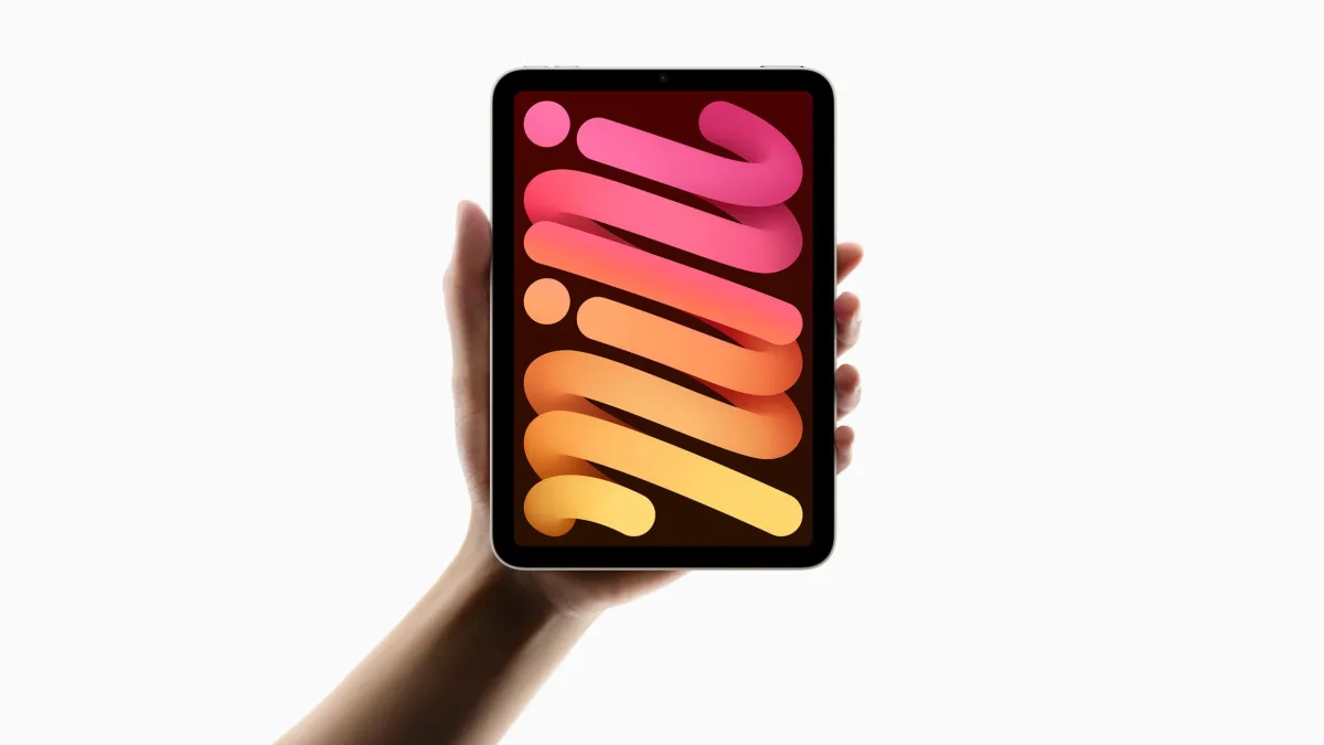 De huidige iPad mini van Apple; de iPad mini 8 is nog niet getoond