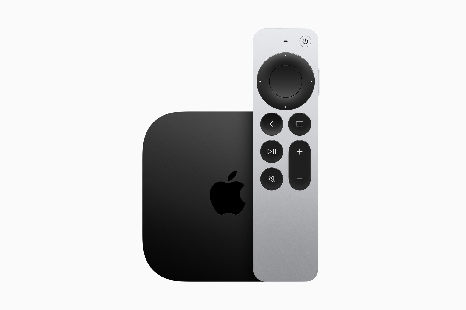 De huidige Siri Remote met USB-C, geïntroduceerd in 2022