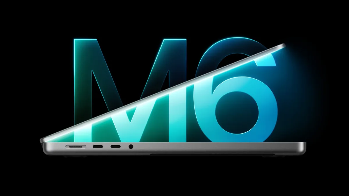 De gisteren aangekondigde 14-inch MacBook Pro met M6; het model met touchscreen is nog niet getoond