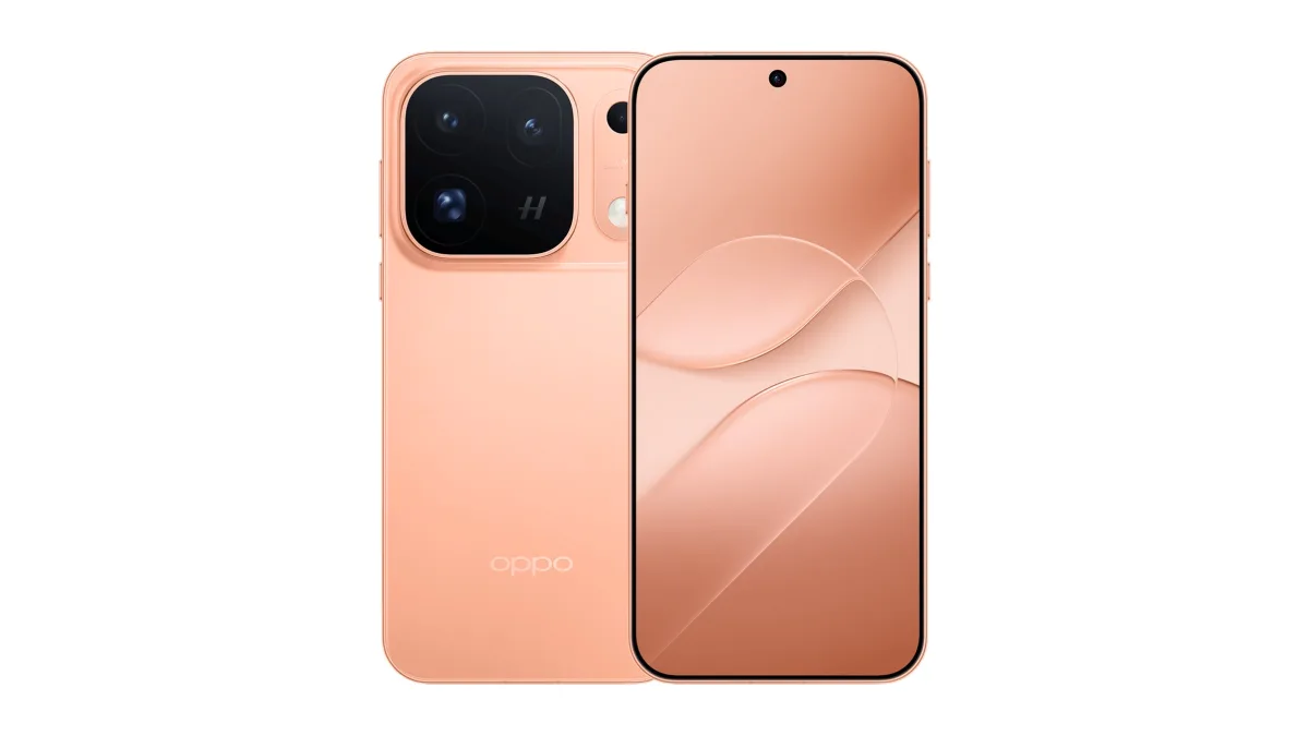 Oppo Find X10 Pro Max in de kleur Warm Orange, voor- en achterkant