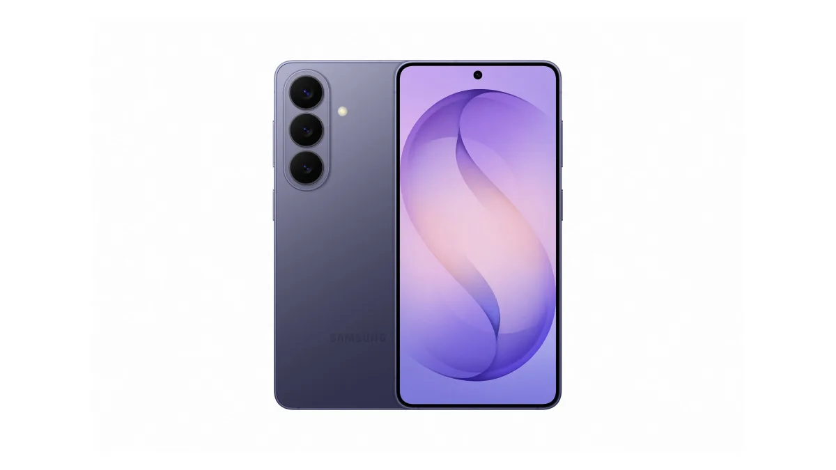 De Samsung Galaxy S26 in Cobalt Violet, gezien van de voorkant